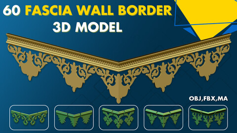 60 Fascia Wall Border 3d Model