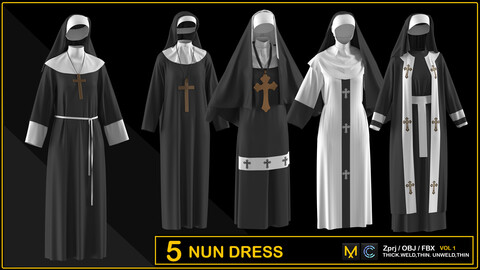 5 NUN DRESS