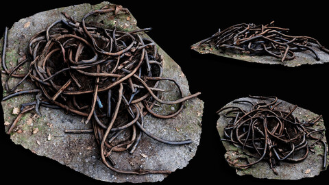 debris metal cables trash pile photogrammetry