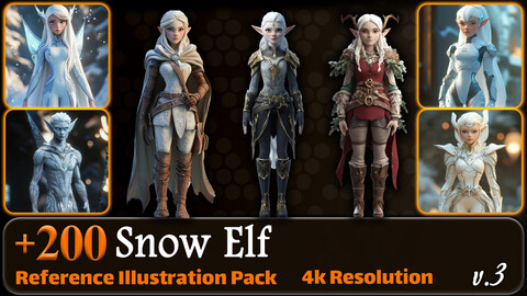 200 Snow Elf Reference Pack | 4K | v.3