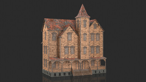 Old Medieval Abandoned House 4 - game assets - 3d house