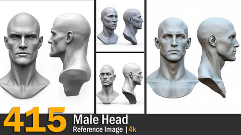 Male Head | Reference Images | 4K