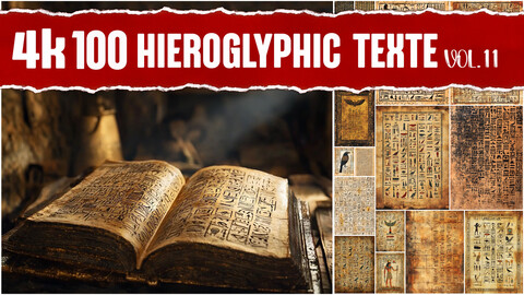 Hieroglyphic Text VOL.011|4K Grunge Maps