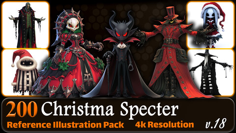 200 Anime Christmas Specter (Full Body) Reference Pack | 4K | v.18