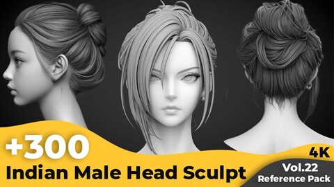 +300 Japanese Female Head Sculpt Reference Images(4k)