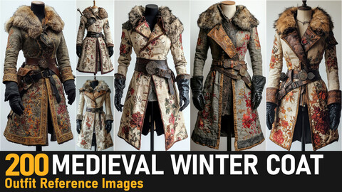 Medieval Winter Coat|4K Reference Images