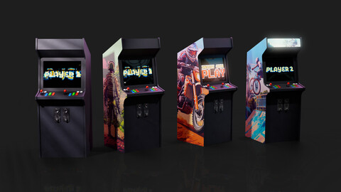 Coin-Op Arcade Game Machine 3D Asset