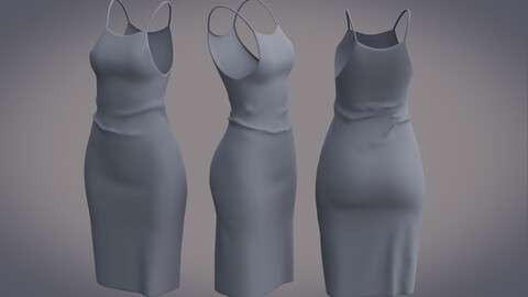 3D Camisole Dress - Female Dress