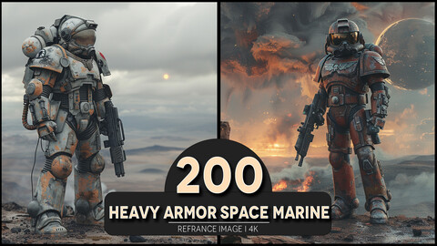 Heavy Armor Space Marine 4K Reference/Concept Images