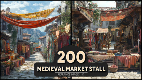 Medieval Market Stall 4K Reference/Concept Images