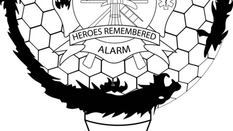 Last Alarm Heroes Remembered FIREFIGHTER BADGE VECTOR FILE svg dxf file for laser cutting, laser engraving, cricut cut file, cnc router file, ez cad file