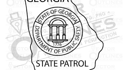 GEORGIA STATE PATROL DEPARTMENT OF PUBLIC SAFTY VECTOR FILE V2 svg dxf file for laser cutting, laser engraving, cricut cut file, cnc router file, ez cad file