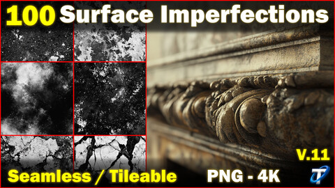 100 Ultra High-Quality Surface Imperfections (Seamless and Tileable) Vol 11