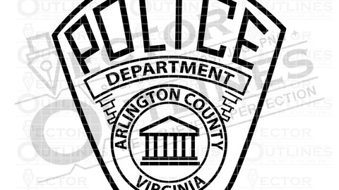 Arlington County Virginia Police Department Patch svg dxf file for laser cutting, laser engraving, cricut cut file, cnc router file, ez cad file