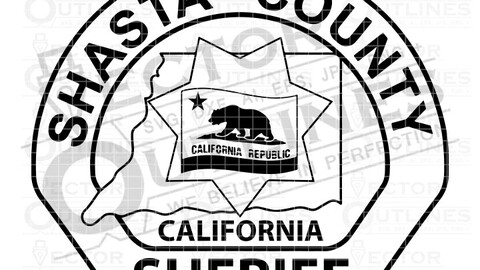 Shasta County California Sheriffs Department Patch vector file svg dxf file for laser cutting, laser engraving, cricut cut file, cnc router file, ez cad file