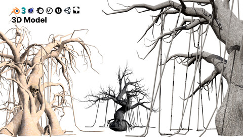 Creepy Trees 3D model