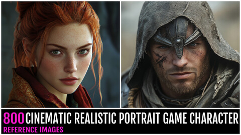 800 Cinematic Realistic Portrait Game Character