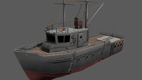 Stylized Fishing Boat