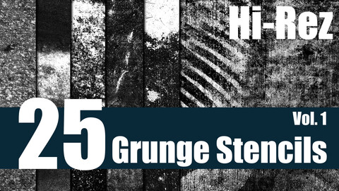 High-Rez Grunge Stencils Vol. 1