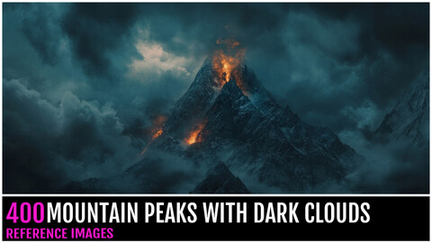 400 Mountain Peaks With Dark Clouds