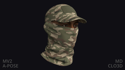 MILITARY CAP & BUFF – zprj obj fbx highpoly