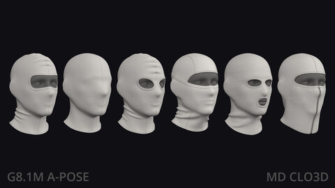 SKI MASK PACK – zpac obj fbx highpoly