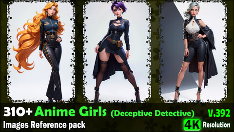 310+ Anime Girls (Deceptive Detective) Images Reference Pack - 4K Resolution - V.392