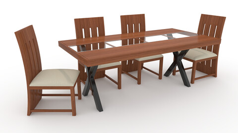 3D Model Dining Set 2