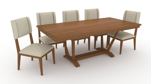 3D Model Dining Set 5