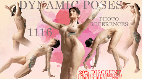 Dynamic poses 1116 photo references 20% discount