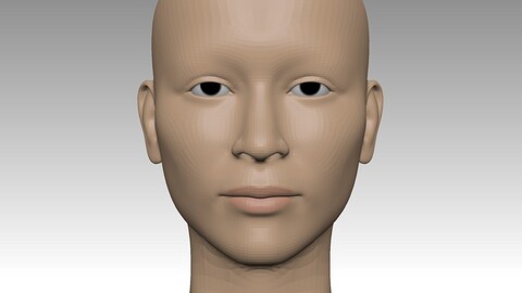 modelo base de rostro de mujer - base model of woman's face