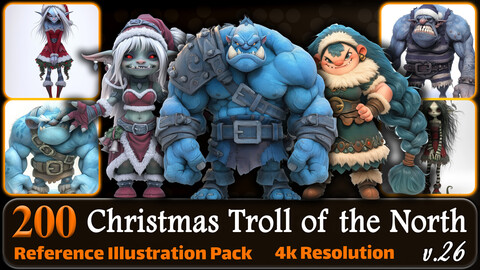 200 Anime Christmas Troll of the North (Full Body) Reference Pack | 4K | v.26