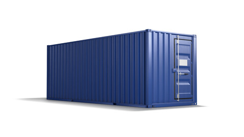 Blue Cargo Container - shipping steel box