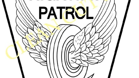 Ohio State Highway Patrol patch vector file Black white vector outline or line art file for cnc laser cutting, wood, metal engraving, Cricut file, cnc router file, vinyl cutting, digital cutting machine file