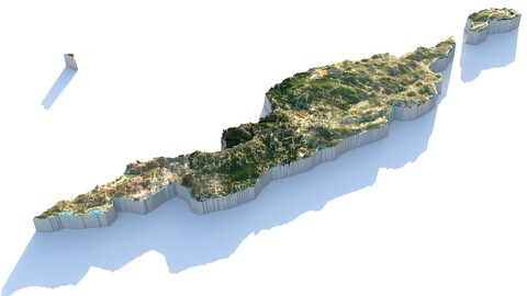 Anguilla Terrain Map