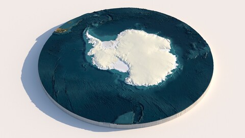 Antarctica Terrain Map