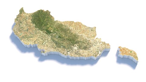 Cyprus Terrain Map