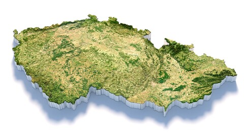 Czechia Ceska Republic Cesko Terrain Map