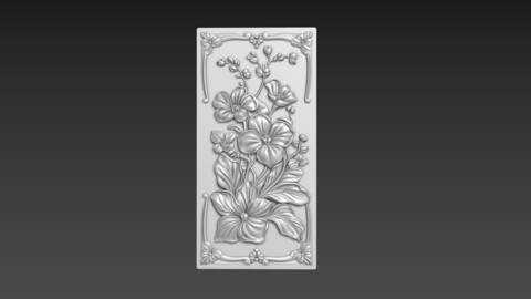 Orchids Flowers Relief