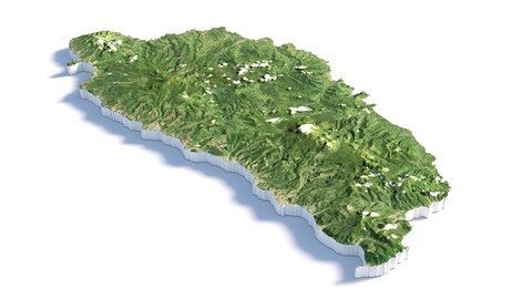 Dominica Terrain Map