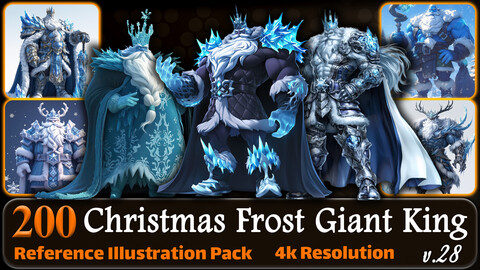 200 Anime Christmas Frost Giant King (Full Body) Reference Pack | 4K | v.28