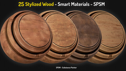 25 Stylized Wood Smart Materials - Vol 3