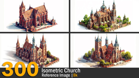 Isometric Church | Reference Images | 8K