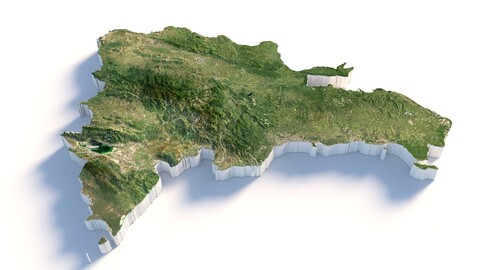 Dominican Republic Terrain Map