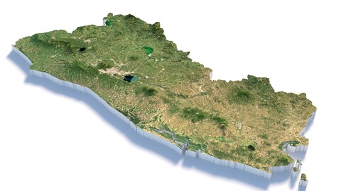 El Salvador Terrain Map