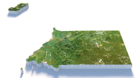 Equatorial Guinea Terrain Map