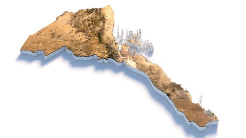 Eritrea Terrain Map