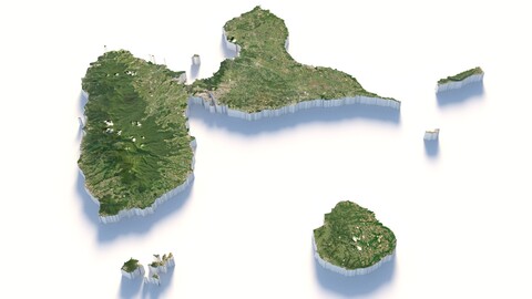 Guadeloupe Terrain Map