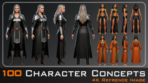 100 Ancient Goddesses Character Concept (Vol. 23)