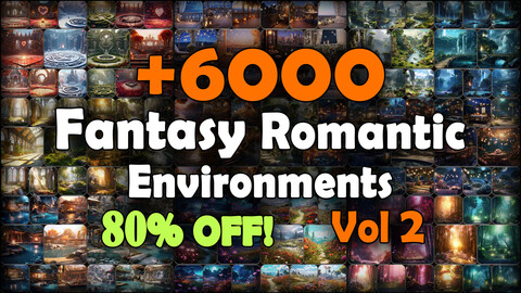 6000 Fantasy Romantic Environment Concept Reference Pack | MEGA Bundle | 4K | v.2